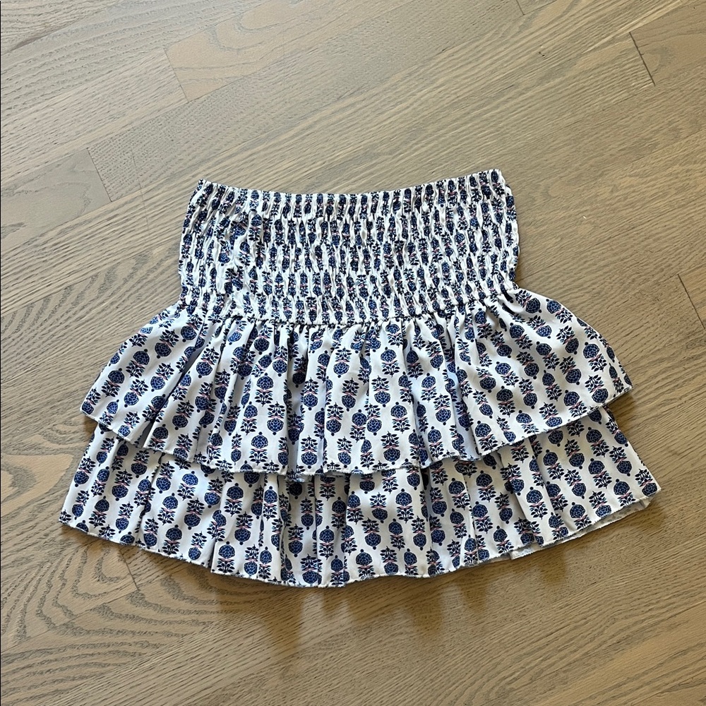 Blue and White Patterned Women's Skirt